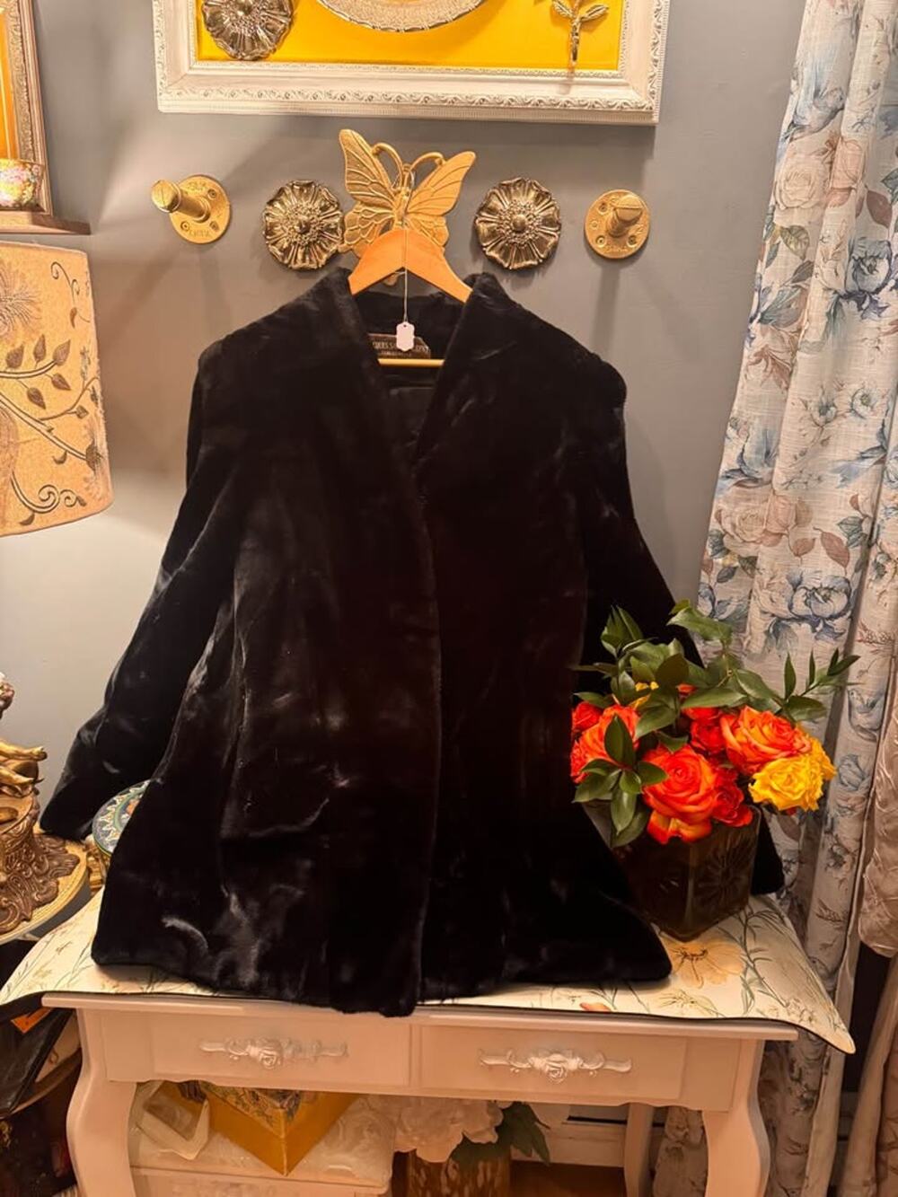 Jacques Saint Laurent for Genelle Faux Fur Coat Jacket – Paris & New York 1970’s